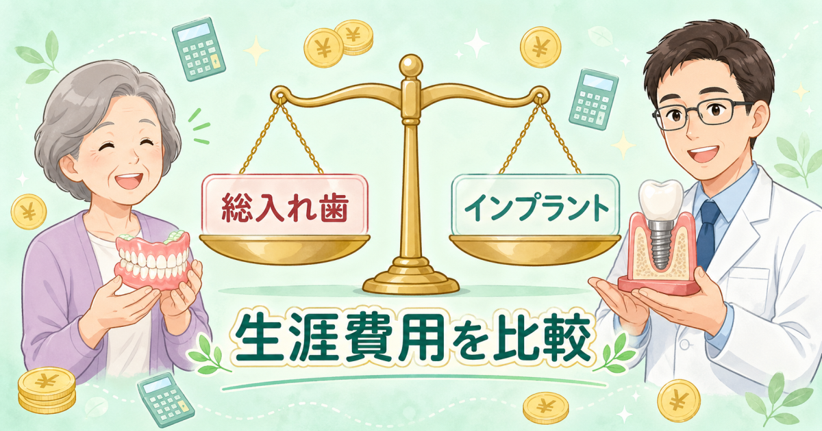 総入れ歯とインプラント、結局どちらが安い？生涯費用を歯科医師が徹底比較