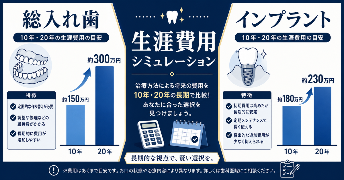 総入れ歯とインプラントの初期費用を正しく把握する
